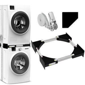 Kit de superposition pour lave-linge et sèche-linge avec cadre de connexion, plan de travail extensible, cadre intermédiaire - Product Image 1