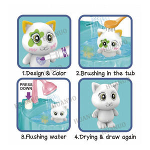 DIYペインティングクラフトキット再利用可能な着色動物ペットケア落書き描画バスタブゲーム植毛ペット落書きおもちゃ - Product Image 4