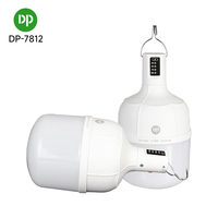 Bohlam LED tahan air tahan lama plastik ABS, lampu darurat hemat energi siang hari 6000K untuk luar ruangan rumah
