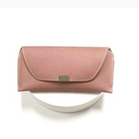 Étui rigide rectangulaire vierge en PU pour lunettes, avec pochette de rangement et chiffon de nettoyage, personnalisable par sublimation
