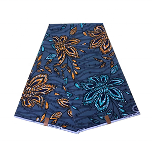 迪拜服装热卖蜡印真丝蜡染面料批发 - Product Image 2