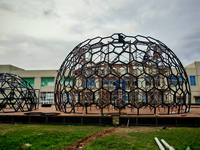 Nouveau Pavillon Bulle Géodésique Étanche à Structure en Aluminium pour Extérieur, Jardin, Camping, en Polycarbonate et Polyester, pour Expositions avec Logo