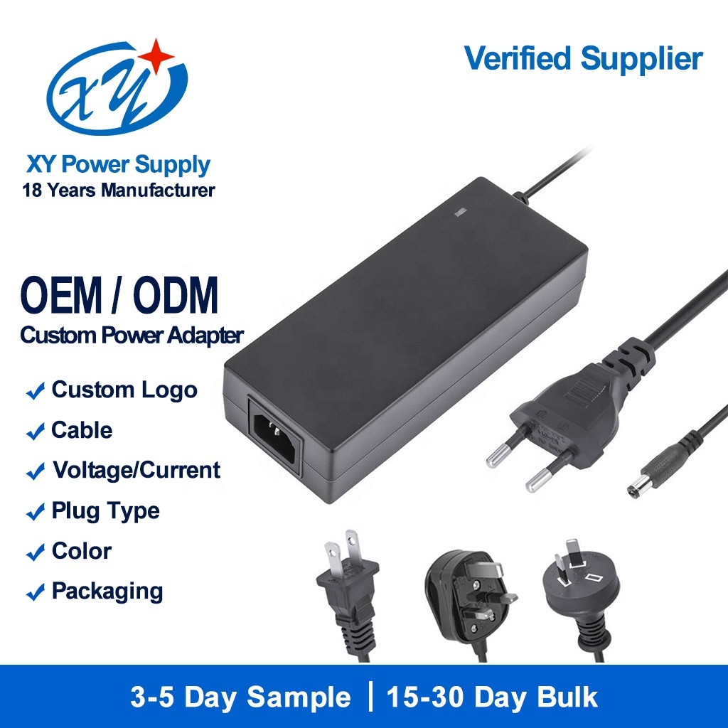Desktop Power Adapter 12V 24V 36V 5A 10A AC DC Switching Supply C14 Inlet OEM ODM Custom Logo Voltage CE GS ETL SAA