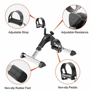 Mini bicicleta de ejercicio con Pedal portátil para entrenamiento de salud, Mini bicicleta de ejercicio blanca con pétalos plegables - Product Image 4