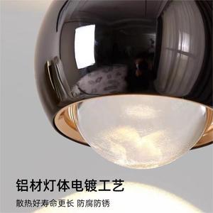 Modern Minimalist Round <b>Touch</b>-Sensitive Pendant <b>Light</b> Trendy Popular Bedroom <b>Bedside</b> Lamp with Height-Adjustable Feature - Product Image 1