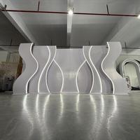 Décor de mariage populaire en PVC : toile de fond ondulée pour mariage, support de toile de fond, décoration de scène de fête