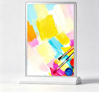 Boîte à lumière LED A4 sans fil rechargeable double face avec affichage magnétique à changement rapide pour la publicité des menus de restaurant