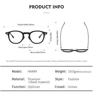 Gafas Ópticas <span class=keywords><strong>de</strong></span> Lujo <span class=keywords><strong>de</strong></span> la <span class=keywords><strong>Marca</strong></span> Harry Designer, Montura <span class=keywords><strong>de</strong></span> Acetato Transparente con Lentes Impresas, Accesorios <span class=keywords><strong>de</strong></span> <span class=keywords><strong>Ropa</strong></span> Premium para Hombre - Product Image 5