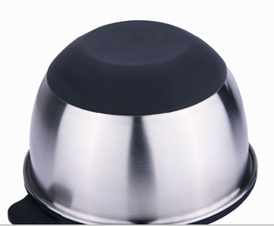 Juego de cuencos para mezclar ensaladas de metal Rorence Kitchen de 3 cuencos Sevring de acero inoxidable con tapa transparente - Product Image 5
