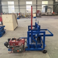 Machine à blocs de béton à ponte manuelle diesel, méthode de vibration, fabrication de briques autobloquantes, construction, ciment à base de cendres volantes