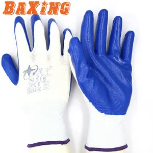 N518 Xingyu sarung tangan nitril diresapi perekat tahan aus anti-selip situs sarung tangan pelindung tenaga kerja