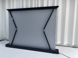 FUTURE Nuovo Schermo per <span class=keywords><strong>Proiettore</strong></span> Motorizzato a Scomparsa a Pavimento Grigio Cristallo, Schermo di Proiezione Elettrico ALR di Alta Qualità per Proiettori a Lunga Gittata - Product Image 3