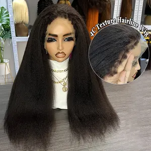 Yaki 5X5 Hd Lace Closure Wigs Vendor Brazilian Human Hair Kinky Straight Lace Front Wigs Human Hair Hd Lace Wigs For Black Women