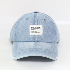 Gorras de Béisbol de Mezclilla Lavada de 6 Paneles, Estilo Vintage, Desgastado, Casual, para Mujer, Modelos 2025, con Parche Tejido Personalizado - Product Image 2