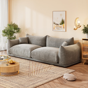 أريكة قطاعية حديثة التصميم من NOVA بمقعدين مملوءة بالإسفنج ذات شكل إبداعي مغطاة بالقماش لغرفة المعيشة في الشقق - Product Image 4