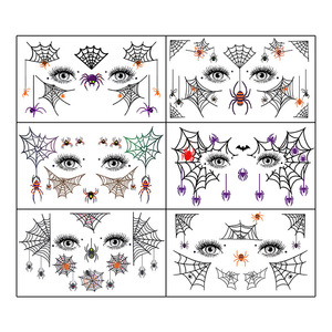 Tatouages en papier de luxe pour Halloween, imprimés par transfert, imperméables, longue durée, effrayants, originaux, <span class=keywords><strong>3D</strong></span>, en forme d'araignée, pour l'international - Product Image 5