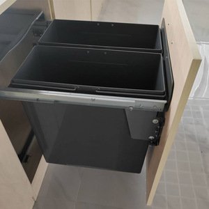 JC648 armadio da cucina a chiusura morbida, estraibile, cestino 34L + 2 x17l 68L per armadio da 500mm - Product Image 2