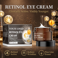 Krim Mata Anti-Penuaan Anti-Kerut Retinol Asam Hialuronat Niacinamide Lingkaran Hitam Garis Halus Kerutan Bengkak Bebas Kekejaman