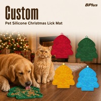 BPlus Feiertagsförmige Silikon-Fressmatte mit Lebkuchenmotiven und Merry Trunk-Basis für Einzelhandelskunden Großbestellung