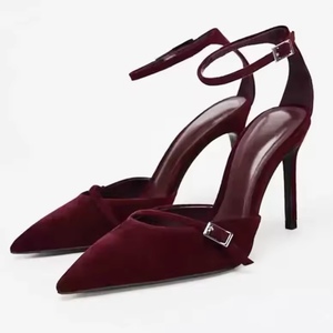 Sandales d'été 2025 à talons hauts tressées sexy grande taille 41 pour femmes - Product Image 1