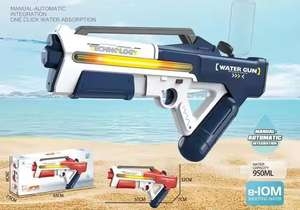 ピストラ・デ・アグア電気マニュアルポンプアップ2モード水銃ブラスターソーカー大人用オートリフィル2ボトル大容量 - Product Image 3