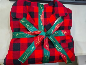 Pijamas Familiares 100% Algodón, Ropa <span class=keywords><strong>de</strong></span> Dormir Navideña, Pijamas Rojos <span class=keywords><strong>de</strong></span> Algodón Puro a Juego para la Familia, Pijamas Navideños a Cuadros - Product Image 6