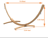 Hamac de jardin en bois massif, support d'aile de balcon avec support en bois, offre spéciale