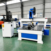 Máquina Router CNC de 4 Ejes Jinan Mosencnc con Eje Rotatorio en la Mesa, Grabador Versátil para Piezas Planas y Cilíndricas