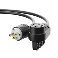 Kabel Adaptor Daya Industri NEMA L6-30P ke 14-50R, Kabel Konversi Daya Generator dengan Steker Pengunci ke Stopkontak