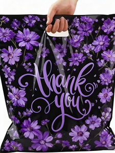 Túi tùy chỉnh với logo nhựa không thấm nước Vải bán lẻ túi mua sắm sang trọng in chết cắt túi mua sắm bằng nhựa có tay cầm - Product Image 2