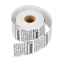 Tubes transparents FBA pour enfants, décorations de sécurité Super adhésives, étiquettes d'avertissement pour les sacs en plastique