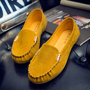 Mocasines informales de suela plana con hebilla mental de ante para mujer, mocasines para mujer, estudiante - Product Image 3
