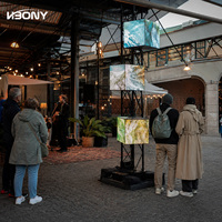 Display LED P2.97 per Interni a Noleggio 500x500mm 3840Hz, Schermo LED ad Angolo Retto 90 Gradi, Video Wall per Palcoscenici ed Eventi