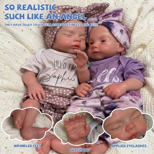 Muñecas Bebé Reborn Realistas, Niña, 18 Pulgadas / 45 CM, Silicona Suave, Juguete de Bebé Recién Nacido, Regalo para Niños Mayores de 3 Años, Futuros Padres - Product Image 1