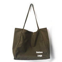 Sac à main en toile de grande capacité Ins japonais sac fourre-tout coréen de couleur unie avec logo personnalisé pour les annonces et le shopping