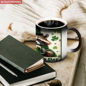 Mug en céramique noir givré de 11 oz pour sublimation, tasse activée par la chaleur pour Thanksgiving, approvisionnement en gros - Product Image 3