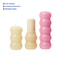 Emballage cosmétique en plastique de qualité supérieure OEM, tube à lèvres vide, conteneur de baume à lèvres de luxe, style dopamine, rose jaune, 2g