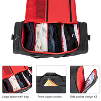 Sac de voyage en polyester résistant à l'eau, sac de sport décontracté à bandoulière, sac fourre-tout portable pour activités de plein air, vente en gros d'usine OEM