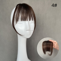 Cheveux humains Air Bangs 3D cheveux frange 8 pouces Clip dans les extensions de cheveux naturel Style français frange postiche pour les femmes