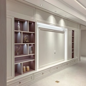 Meuble <span class=keywords><strong>TV</strong></span> moderne de luxe léger, unité murale intégrée sur mesure pour salon - Product Image 1