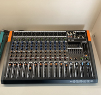 Console de mixage audio numérique USB professionnelle 12 canaux, construction métallique, 256 effets de réverbération pour les performances sur scène et la vidéo