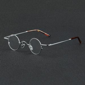 超軽量ニッチパンク小フレーム光学メガネマット非磁性ステンレス鋼芸術的深セン男性女性パーソナリティ - Product Image 1