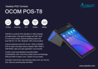 OCOM POS-T8, Terminal Punto de Venta con Doble SIM, 4G LTE, Impresora de 58/80 mm, Android, Escáner de Códigos de Barras y QR, Pantalla Táctil, Facturación, Recibos