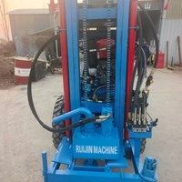 Mini-tricycle avec foreuse de puits intégrée, pompe à engrenages et moteur, profondeur max. 200 m, haute efficacité, facile à déplacer