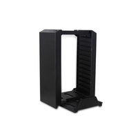 Support vertical pour disques de jeux Honcam Games Disk Tower, double chargeur ElecGear blanc, organisateur de stockage de disques Blu-ray DVD pour manette PS4