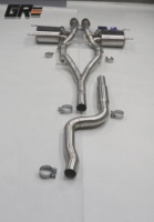 Système d'échappement arrière brossé SS304 Catback pour Jaguar F-Type X152 2.0T 2019-2024 avec contrôle de soupape à vide