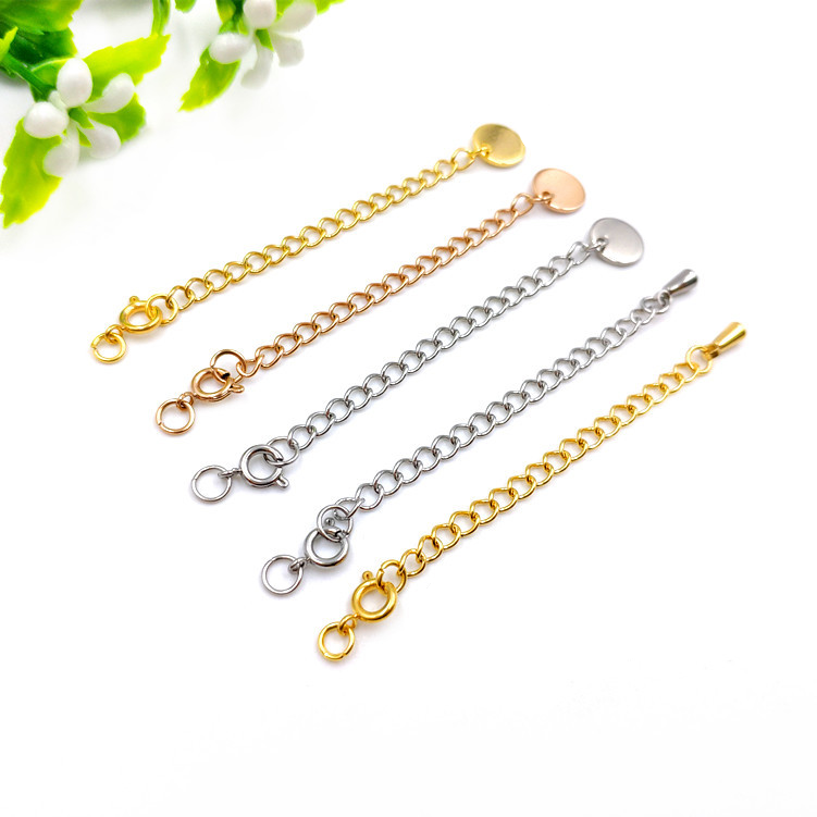 Factory Custom 316L Stainless Steel Extender Chain, 18K Vacuum Gold ...