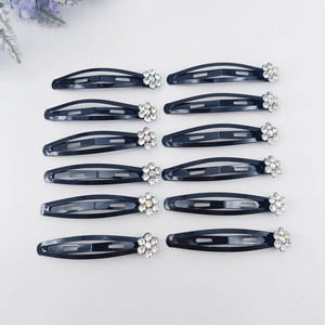 12 unids/bolsa 7cm regalo para niñas Metal mariposa estilo mujeres accesorios para el cabello brillo Rhinestone horquilla brillante BB Clip pinzas para el cabello - Product Image 1