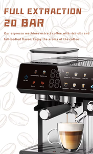 Machine à café expresso semi-automatique en acier inoxydable, cappuccino, Kahve Makinesi, système d'eau chaude, UE, pour hôtel, usage domestique - Product Image 5