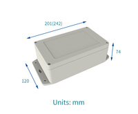 Caja de Conexiones Impermeable EVEREST PW030S 201(242) * 120 * 74 mm, Carcasa Electrónica de ABS, IP65, Plástico